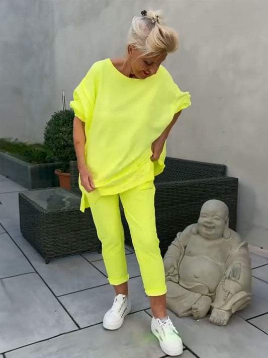 Vibrant Neon Relaxed Lounge Set